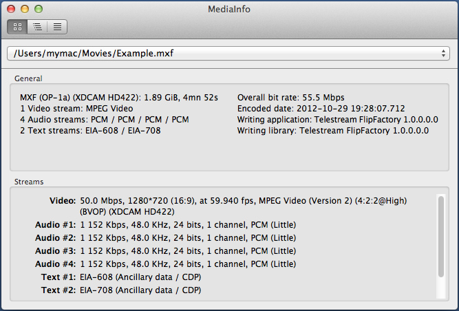 MediaInfo for Mac OS X 24.03 full